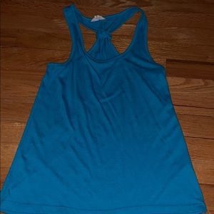 Blue workout tank top